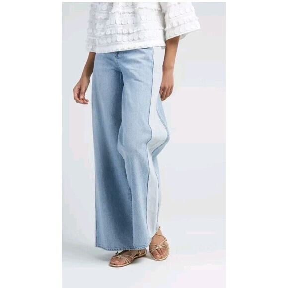 Daily Blue Easy Wide Leg Jeans Womens Size 28 Light Denim Easy Pant Pacific - Picture 2 of 15